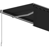 vidaXL Ročno zložljiva tenda s senčilom 3,5x2,5 m antracitna | Shoptok.si