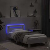  Okvir za krevet s uzglavljem i LED svjetlima bijeli 90x200 cm | shoptok.hr