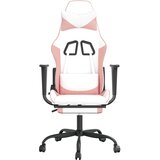  Masažna igraća stolica s osloncem bijelo-ružičasta umjetna koža | shoptok.hr