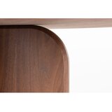 White Label Okrogla jedilna miza v orehovem dekorju ø 120 cm Laurent – | Shoptok.si