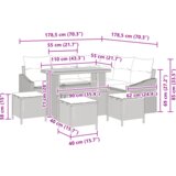 vidaXL 9-dijelni vrtni set sofe s jastučićima siva poli ratan akacija | shoptok.hr