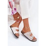 Boto Women's sandals with golden buckles and stitching gray Lunera | Shoptok.si