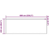  Čipkasta zavjesa sa zavjesama Bijelo 245 x 600 cm Poliester | shoptok.hr