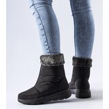 Gemre Black snow boots on low wedge Brownton | Shoptok.si