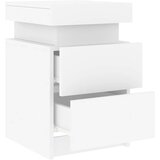  Noćni ormarići s LED svjetlima 2 kom bijeli 35 x 39 x 55 cm | Eponuda.com
