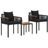  Set vanjskog namještaja s jastukom Crna poliratan | shoptok.hr