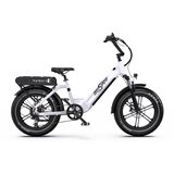 Onesport Električno kolo OT08 z debelimi pnevmatikami, Shimano 7 prestav, podpora aplikaciji, bela, (22133767) | Shoptok.si