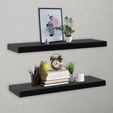 vidaXL Plutajuće zidne police 2 kom crne 100 x 20 x 3,8 cm Cijene