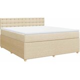  Krevet s oprugama i madracem krem 180x200 cm od tkanine | shoptok.hr