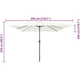  Vrtni suncobran Pijesak 295 x 295 x 245 cm Poliester i čelik | shoptok.hr
