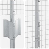 vidaXL Varjena žična ograja z 22 U stebrički Srebrna 1.6x25 m Jeklo | Shoptok.si
