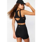 Trendyol Black Back Reflector Print Detailed Support/Shaping Knitted Sports Bra