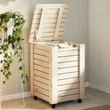 vidaXL Košara za rublje s kotačima RANA 45x45x64 cm masivna borovina | shoptok.hr