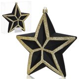  Božićni ukras zvijezda 15 cm zlatna, crna | shoptok.hr