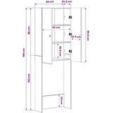 Kabinetska WC BREDA Betonska siva 66 x 25 5 x 190 cm - Betonska siva | shoptok.hr