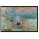  Slika - Claude Monet – Impression Sunrise 120x80 U crnom drvenom okviru | shoptok.hr