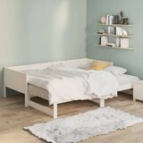  Dnevni ležaj na izvlačenje bijeli 2x(90x190)cm masivna borovina | shoptok.hr