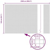 vidaXL Varjen Žična Ograja z 13 Stebri Siv 1.5x25 m Jekleni | Shoptok.si
