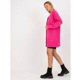 Fashion Hunters Fluo pink long cardigan with RUE PARIS buttons Cene