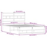  Metalni okvir kreveta bez madraca boja hrasta 120x200 cm | shoptok.hr