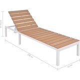  Ležaljka za sunčanje od aluminija i WPC-a smeđa | shoptok.hr