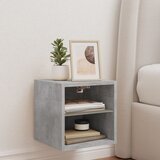 TV ormarić s LED svjetlima siva boja betona 30 x 28,5 x 30 cm | shoptok.hr