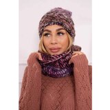 Kesi Women's set with mohair thick P106 dark pink+blue Cene