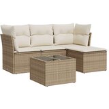 vidaXL 5-dijelni vrtni set sofa s jastucima bež od poliratana | shoptok.hr