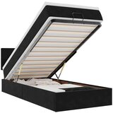 vidaXL Otomanski okvir kreveta s madraca crni 100x200cm baršunasti | shoptok.hr