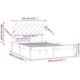  Okvir za krevet 140 x 200 cm od masivnog drva | shoptok.hr