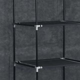  Ormar s pretincima i šipkama, crni, 150x45x175 cm, tkanina | Eponuda.com
