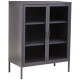 Premier Housewares Siva željezna vitrina 80x102x40 cm Acier – Cijene