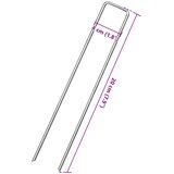  Klinovi za tlo U-oblika 25 kom 20x4 cm od pocinčanog čelika | Eponuda.com
