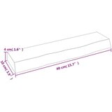  Stenska polica 40x10x4 cm neobdelana trdna hrastovina | Shoptok.si
