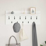  Vješalica za kapute na zidu s policom Bijelo 100 x 40 x 12 cm | shoptok.hr