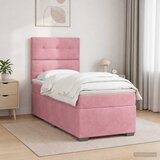  Boxspring krevet s madracem Ružičasta 100 x 200 cm Baršun | shoptok.hr