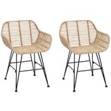  Stolac za blagovanje 2 pcs Prirodna 55 x 50 x 74 cm | shoptok.hr