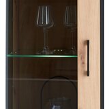 Mömax Vitrina Nature, Barva Hrasta, Črna | Shoptok.si