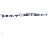 vidaXL Tenda na uvlačenje plavo-bijela 5 x 3 m od tkanine i aluminija | shoptok.hr