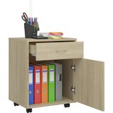 Ormarić s kotačima boja hrasta 45x38x54 cm konstruirano drvo | Eponuda.ba