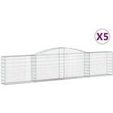  Lučne gabionske košare 5 kom 400x30x80/100 cm pocinčano željezo | shoptok.hr