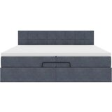 vidaXL Okvir kreveta s madracima tamnosivi 200x200cm baršunasti | shoptok.hr