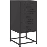 Maison Chic Nočna omarica - Nočna miza črna 36x39x78 cm jeklo, (21688666) Cene