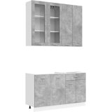  Kuhinjska jedinica LYON 4 pcs Betonska siva Konstruirano drvo | shoptok.hr