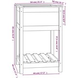  Sadilica s policom 54x54x81 cm od masivne borovine | shoptok.hr