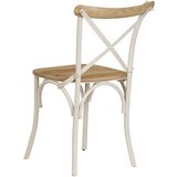 Beli Stoli s prekrižanim naslonjalom 2 kosa beli trden mangov les | Shoptok.si