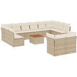  13-dijelni set vrtnih sofa s jastucima poliratan Bež | shoptok.hr