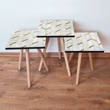 Hanah home 3Shp273 - white whitegold nesting table (3 pieces) | ePonuda.com