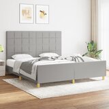 Maison Chic Posteljni okvir - Dvoposteljna postelja - Zakonska postelja brez vzmetnice svetlo siv 180x200 cm tkanina-J4142, (21774050) | Shoptok.si
