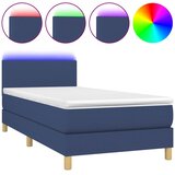  box spring s madracem LED plavi 90x190 cm od tkanine | shoptok.hr